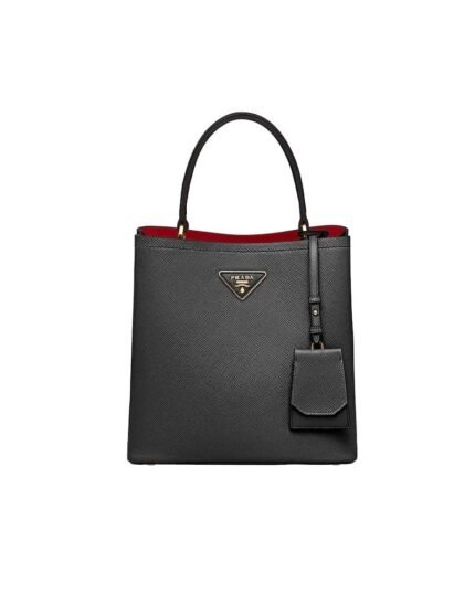 Medium Saffiano Leather Prada Panier Bag